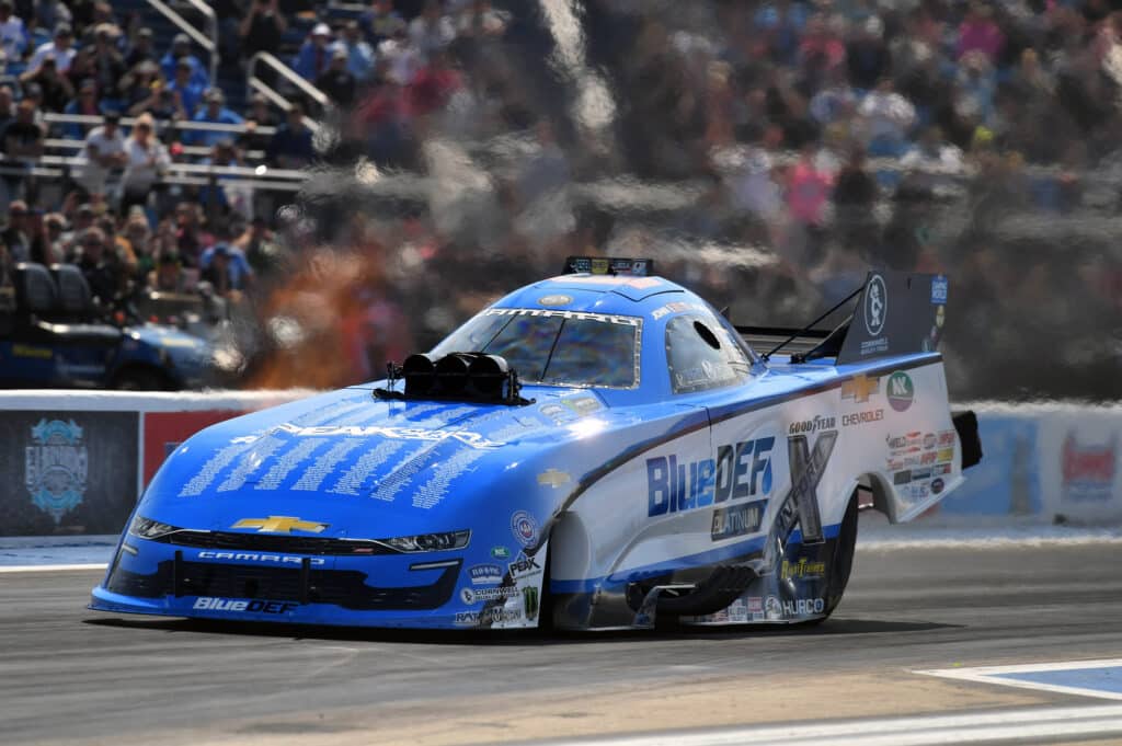 JOHN FORCE TAKES BLUEDEF CHEVY TO SEMIFINALS AT ROUTE 66 RACEWAY John